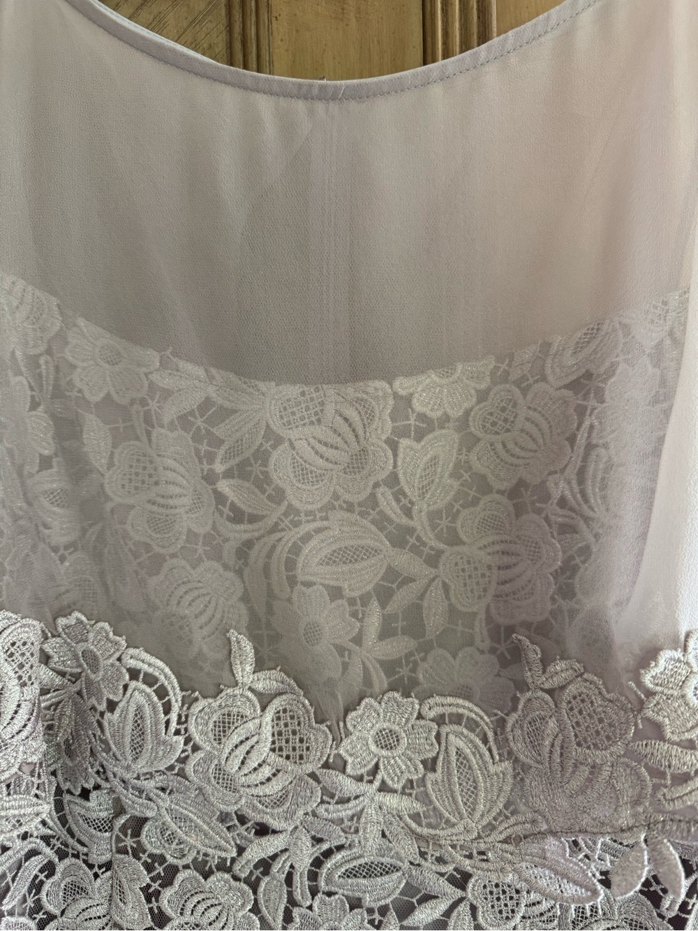 Teri Jon Lilac Lace Maxi Dress with Chiffon Cape worn once as mother of bride - Picture 8 of 10
